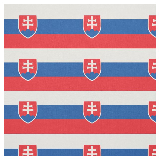 Slovakia Flag Fabric (Swatch)