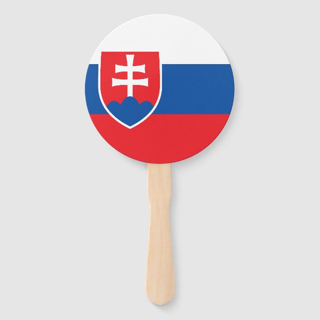 Slovakia Flag Hand Fan (Front)