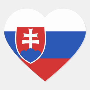 Slovakia Flag Heart Sticker