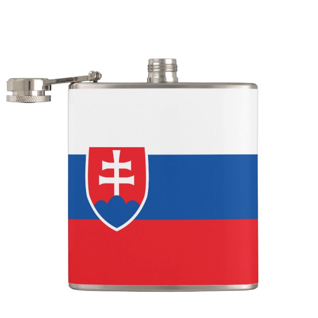 Slovakia flag hip flask (Opened)