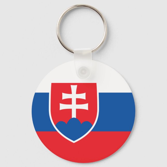 Slovakia Flag Key Ring (Front)