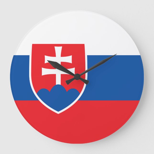 Slovakia Flag Large Clock (Front)
