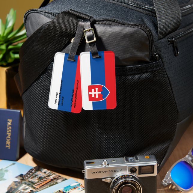 Slovakia flag luggage tag (Front & Back)