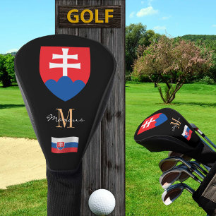Slovakia & Flag Monogrammed Golf Clubs Covers