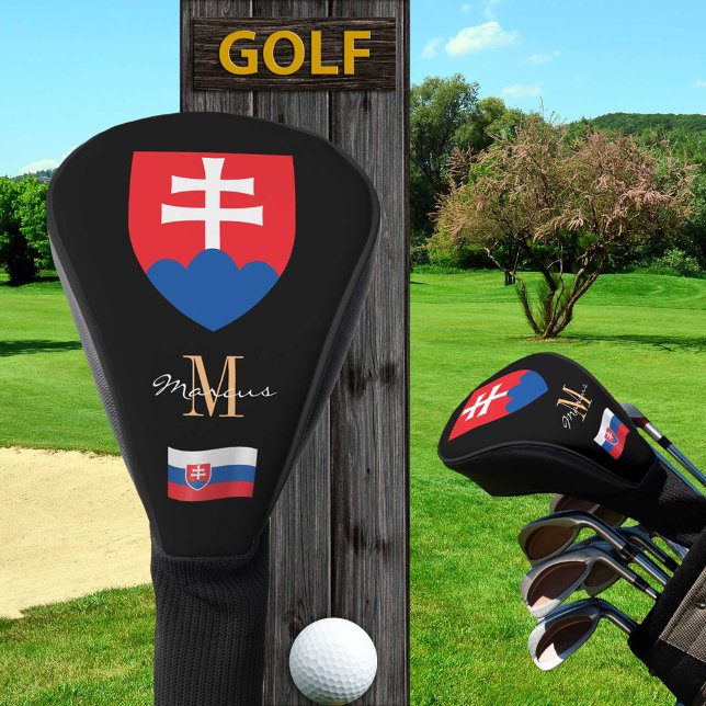 Slovakia & Flag Monogrammed Golf Clubs Covers (Creator Uploaded)