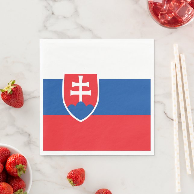 Slovakia flag napkin (Insitu)