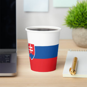 Slovakia flag paper cups