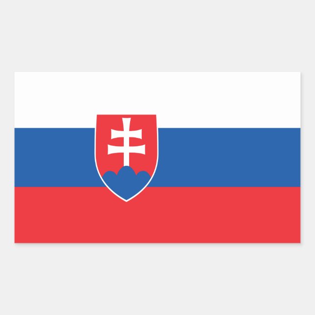 Slovakia Flag Rectangular Sticker (Front)