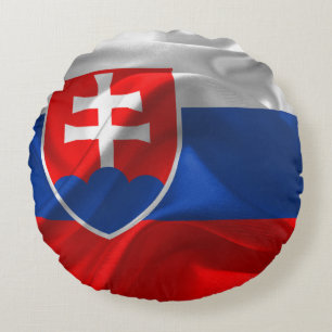 Slovakia flag round cushion