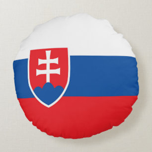 Slovakia flag round cushion