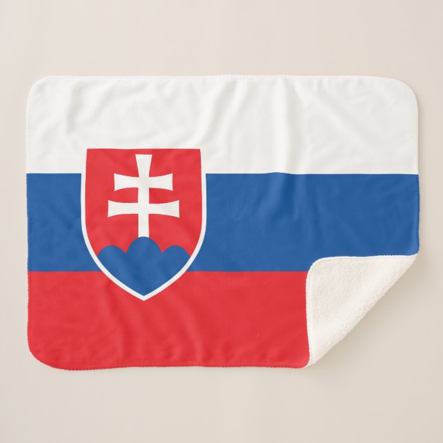 Slovakia Flag Sherpa Blanket (Front (Horizontal))