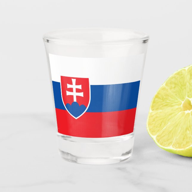 Slovakia Flag Shot Glass (Front)