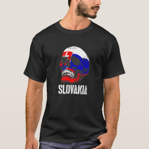 Slovakia Flag Skull Slovak Pride Patriotic 1 T-Shirt
