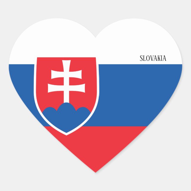 Slovakia Flag Splendid Patriotic Heart Sticker (Front)