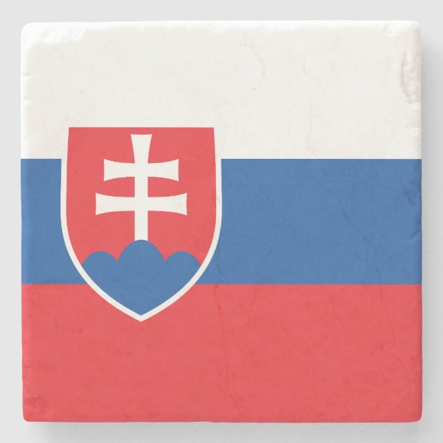 Slovakia Flag Stone Coaster (Front)