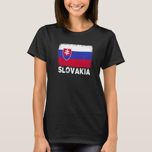 Slovakia Flag  Support Slovak People Women Men T-Shirt (Front)