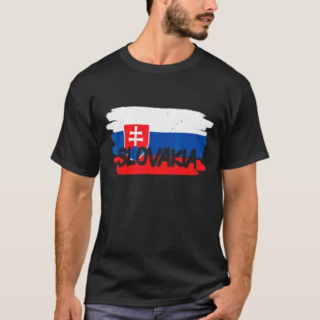 Slovakia Flag T-Shirt (Front)