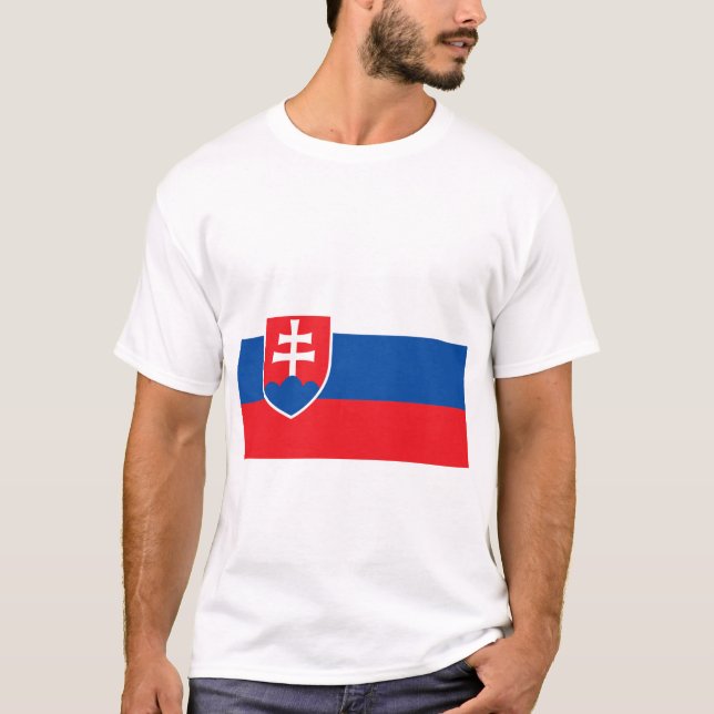 Slovakia Flag T-Shirt (Front)