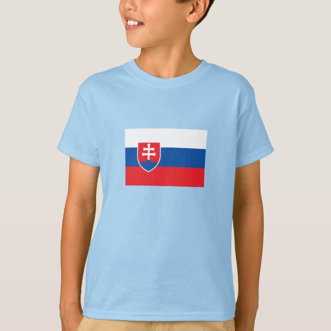 Slovakia Flag T-Shirt (Front)