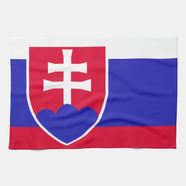 Slovakia Flag Tea Towel (Horizontal)