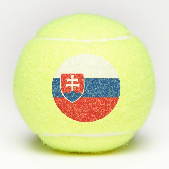 Slovakia Flag Tennis Balls (Front)