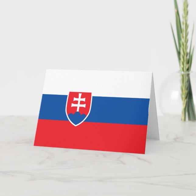 Slovakia flag thank you card (Front)