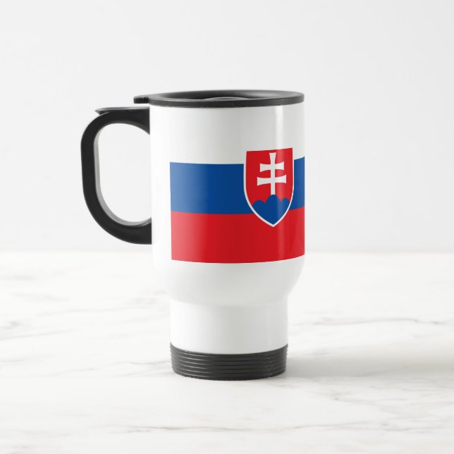 Slovakia Flag Travel Mug (Left)