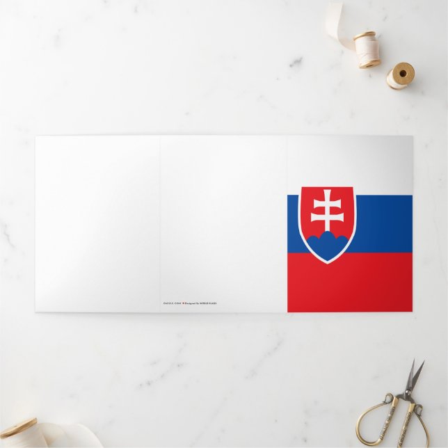 Slovakia flag Tri-Fold card (Outside)