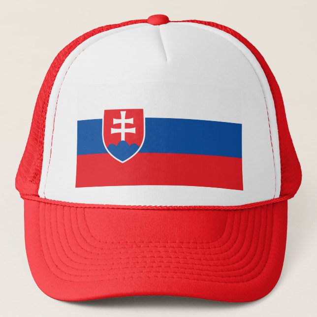 Slovakia Flag Trucker Hat (Front)