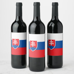 Slovakia flag wine label