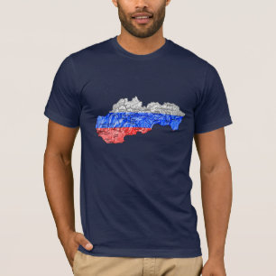 Slovakia Flagcolor Map T-Shirt