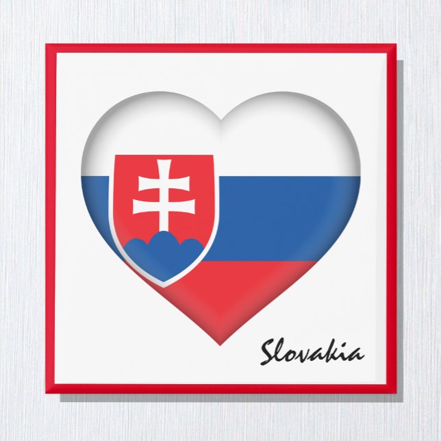 Slovakia Heart & Slovak Flag, holiday / sports Magnet (Creator Uploaded)