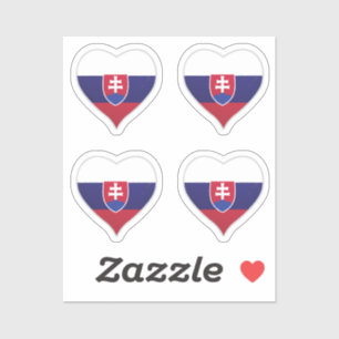 Slovakia love flag pride heart sticker