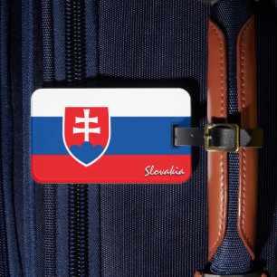 Slovakia Luggage Tags, patriotic Slovakia Flag Tag