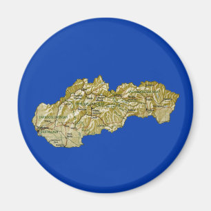 Slovakia Map Magnet