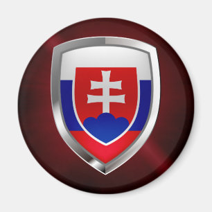 Slovakia Metallic Emblem Magnet