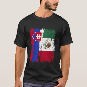 Slovakia Mexico Half Flag Slovakian Mexican Herita T-Shirt