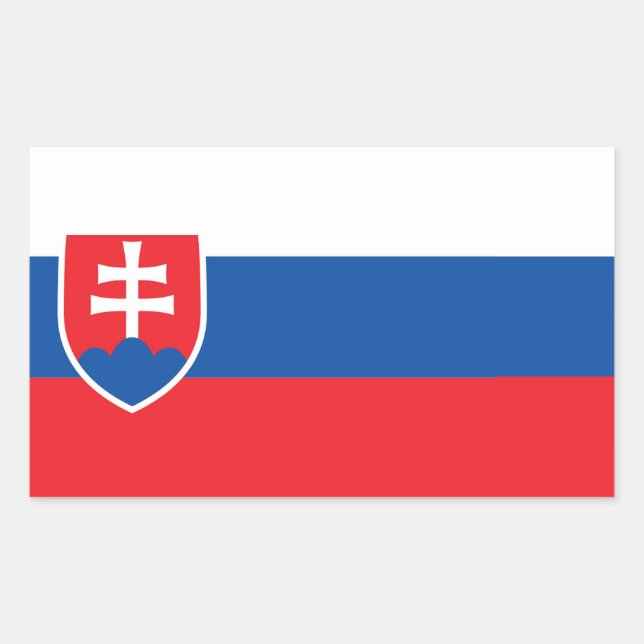 SLOVAKIA RECTANGULAR STICKER (Front)