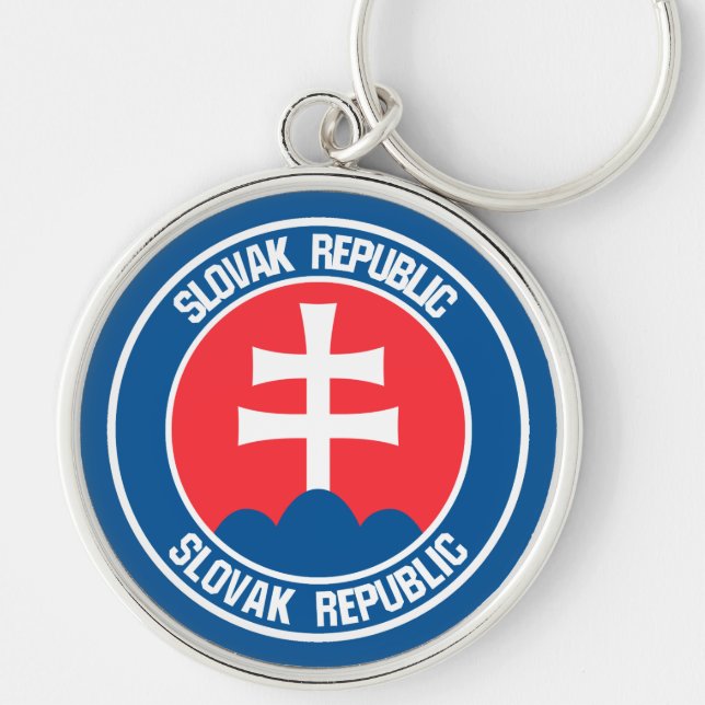 Slovakia Round Emblem Key Ring (Front)