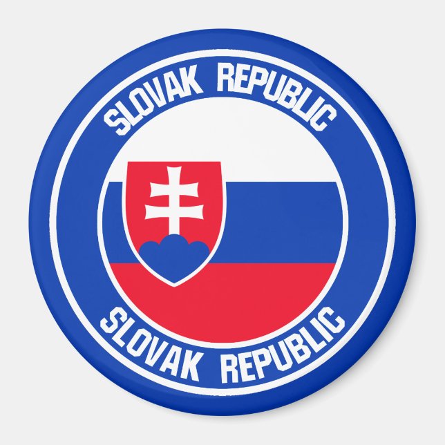 Slovakia Round Emblem Magnet (Front)
