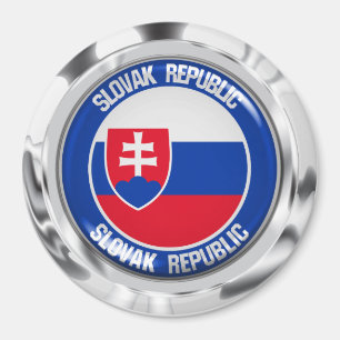 Slovakia Round Emblem Magnet