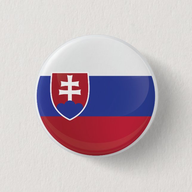 Slovakia  Round Icon Flag 3 Cm Round Badge (Front)