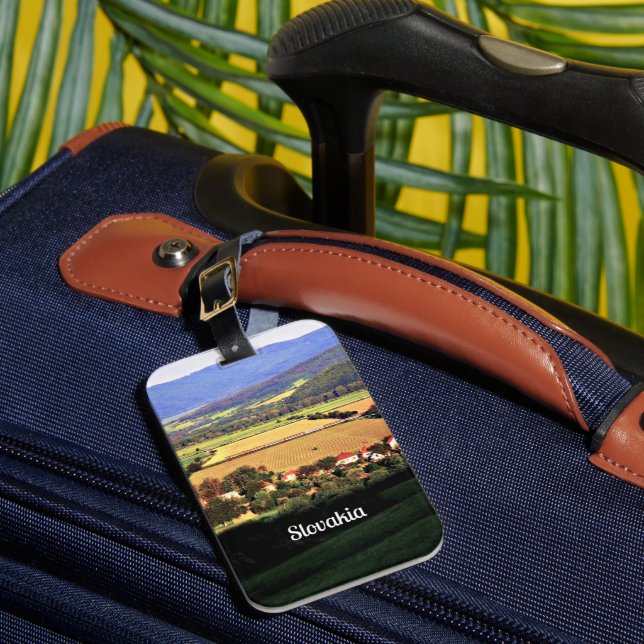 Slovakia scenic landscape luggage tag (Front Insitu 1)
