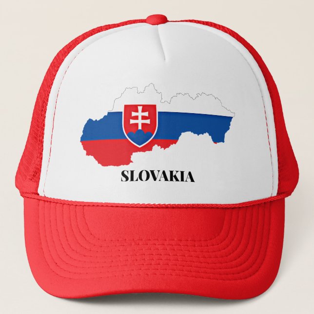 SLOVAKIA SILHOUETTE, LABELED, TRUCKER HAT (Front)