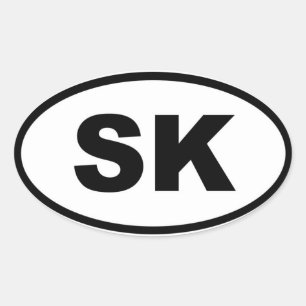 Slovakia SK European Oval Sticker