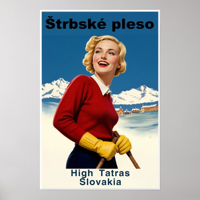 Slovakia Ski Poster  (Front)