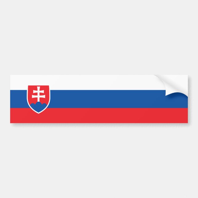 Slovakia/Slovak/Slovakian Flag Bumper Sticker (Front)