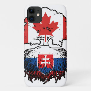 Slovakia Slovakian Canadian Canada Tree Roots Flag iPhone 11 Case