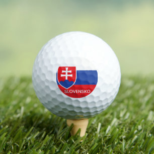 Slovakia Slovakian Flag Emblem Europe Golf Balls