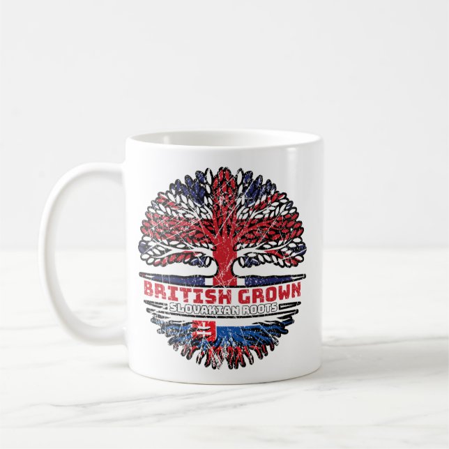 Slovakia Slovakian Uk United Kingdom British Tree Coffee Mug (Left)